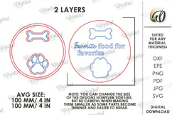 3D Pet Treats Jar lid Laser Cut. Mason Jar Topper SVG Product Image 2
