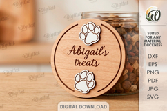 Pet Treats Jar lids Bundle Laser Cut. Mason Jar Topper SVG Product Image 6