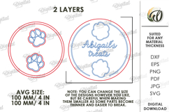 3D Pet Treats Jar lid Laser Cut. Mason Jar Topper SVG Product Image 2
