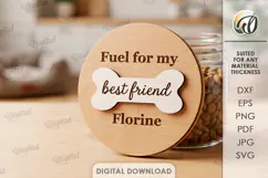3D Pet Treats Jar lid Laser Cut. Mason Jar Topper SVG Product Image 1