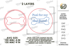 3D Pet Treats Jar lid Laser Cut. Mason Jar Topper SVG Product Image 2