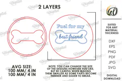 3D Pet Treats Jar lid Laser Cut. Mason Jar Topper SVG Product Image 2