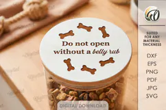 3D Pet Treats Jar lid Laser Cut. Mason Jar Topper SVG Product Image 1