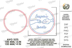 3D Pet Treats Jar lid Laser Cut. Mason Jar Topper SVG Product Image 2