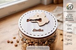 Pet Treats Jar lids Bundle Laser Cut. Mason Jar Topper SVG Product Image 11
