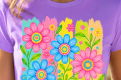Summer Vibes PNG, Petal Party Floral Sublimation Design Product Image 2