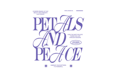Petals and Peace Minimal Typography Quotes for T shirt Product Image 1