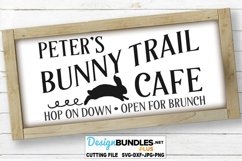 Peter's Bunny Trail Cafe SVG | Easter SVG Product Image 1