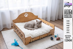 Cat Bed and House Laser Cut Bundle | Pet Furniture | Pet Bed Product Image 3