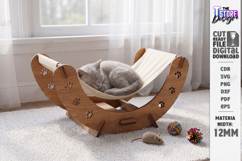 Cat Bed and House Laser Cut Bundle | Pet Furniture | Pet Bed Product Image 2