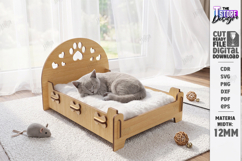Cat Bed and House Laser Cut Bundle | Pet Furniture | Pet Bed Product Image 4