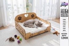 Cat Bed and House Laser Cut | Pet Furniture | Pet Bed Laser Product Image 1