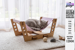 Cat Bed and House Laser Cut | Pet Furniture | Pet Bed Laser Product Image 1