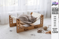 Cat Bed and House Laser Cut Bundle | Pet Furniture | Pet Bed Product Image 11