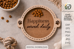 3D Pet Charcuterie Board Laser Cut. Pet Treat Plate SVG Product Image 1