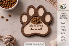 3D Pet Charcuterie Board Laser Cut. Pet Treat Plate SVG Product Image 1