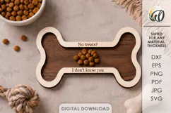 3D Dog Charcuterie Board Laser Cut. DogTreat Plate SVG Product Image 1