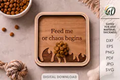 3D Pet Charcuterie Board Laser Cut. Pet Treat Plate SVG Product Image 1