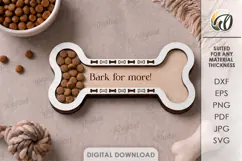3D Dog Charcuterie Board Laser Cut. DogTreat Plate SVG Product Image 1