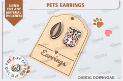 Pets Earrings Laser Cut Bundle. Animals Earrings SVG Product Image 5