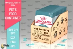 Dogs Food Container Laser Cut. Pets Food Box SVG Product Image 1
