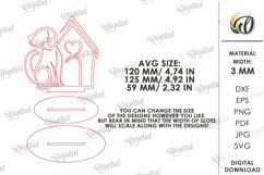 Pets Line Art Stands Bundle Laser Cut. Standing Decor SVG Product Image 3