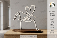 Dog Line Art Stand Laser Cut. Standing Home Decor SVG Product Image 1