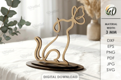 Dog Line Art Stand Laser Cut. Standing Home Decor SVG Product Image 1