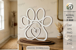 Pet Line Art Stand Laser Cut. Standing Home Decor SVG Product Image 1