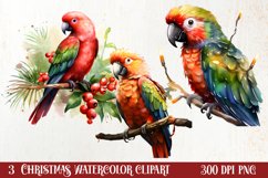 Pets Love Christmas Watercolor Clipart, Christmas PNG Product Image 1