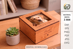 Pet Memorial Boxes Bundle Laser Cut. Keepsake Box SVG Product Image 4