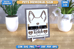 Pets Memorial Sign with Name Laser Cut Bundle, Paw Prints Product Image 3