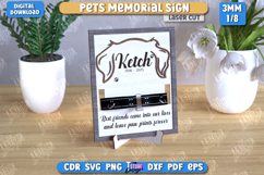 Pets Memorial Sign with Name Laser Cut Bundle, Paw Prints Product Image 4