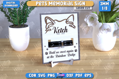 Memorial Frame with Collar Holder Laser Cut|Pet Ears Outline Product Image 1