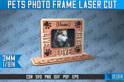 Pets Photo Frame Laser Cut | Wooden Pets Photo Frame SVG Product Image 1