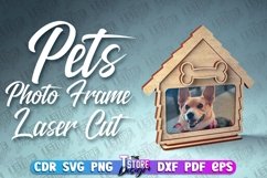 Pets Photo Frame Laser Cut SVG|Animals Photo Frame Laser Cut Product Image 1