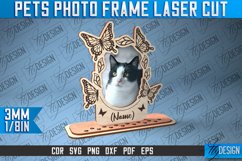 Pets Photo Frame Laser Cut | Wooden Pets Photo Frame SVG Product Image 1