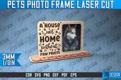 Pets Photo Frame Laser Cut | Wooden Pets Photo Frame SVG Product Image 1