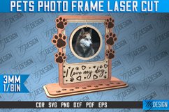 Pets Photo Frame Laser Cut | Wooden Pets Photo Frame SVG Product Image 1