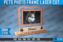 Pets Photo Frame Laser Cut | Wooden Pets Photo Frame SVG Product Image 1