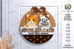 Pets Round Signs Bundle Laser Cut. Door Hanger SVG Product Image 4