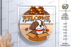 Pets Round Signs Bundle Laser Cut. Door Hanger SVG Product Image 9