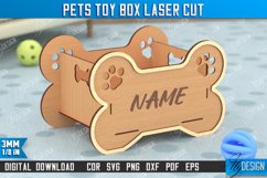 Personalized Pets Toy Box | Pet Toy Storage | Pet Design|CNC Product Image 1