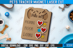 Pets Tracker Magnets Laser Cut Bundle, Feeding Reminder SVG Product Image 5