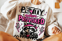 Petty When Provoked, Funny Raccoon PNG, Sarcastic PNG, Sassy Product Image 1