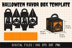 Halloween Treat Box SVG, Printable Favor Box Template Product Image 1