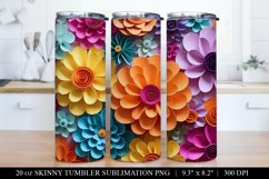 3D Paper Flower Tumbler Sublimation Bundle Product Image 2