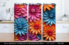3D Paper Flower Tumbler Sublimation Bundle Product Image 3