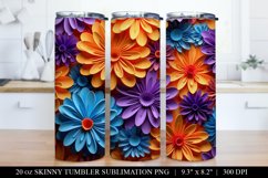 3D Paper Flower Tumbler Sublimation Bundle Product Image 4