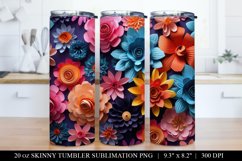 3D Paper Flower Tumbler Sublimation Bundle Product Image 5